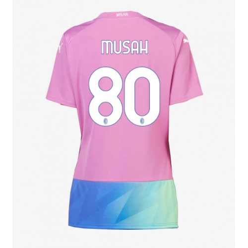 Fotbalové Dres AC Milan Yunus Musah #80 Dámské Alternativní 2023-24 Krátký Rukáv